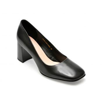 Pantofi EPICA negri, 4F3262, din piele naturala