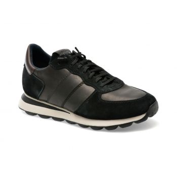 Pantofi GEOX negri, U3612A, din piele intoarsa
