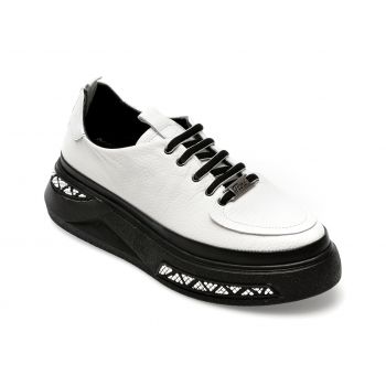 Pantofi GRYXX albi, 251KS33, din piele naturala ieftina