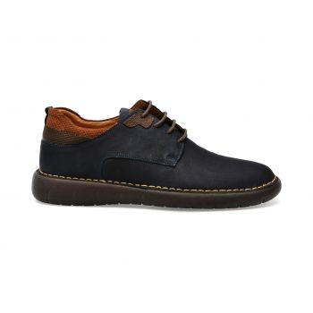 Pantofi OTTER bleumarin, 29332, din nabuc