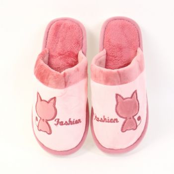 Papuci de casa cu pisicuta roz Tyta