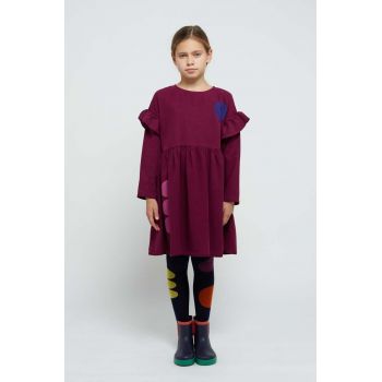 Bobo Choses rochie fete culoarea violet, mini, evazati ieftina