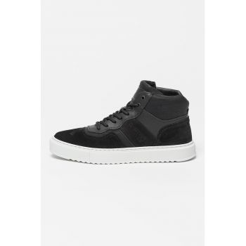 Pantofi sport high-top cu garnituri de piele intoarsa Rocup