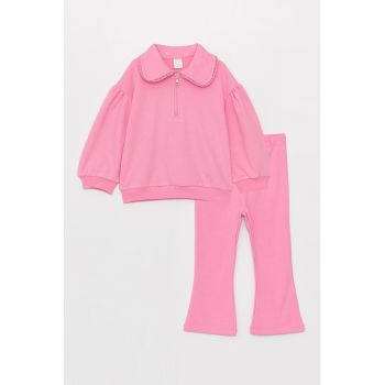 Set de bluza si pantaloni din amestec de bumbac