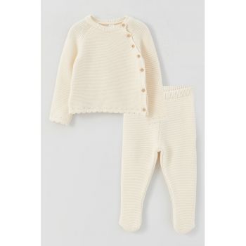 Set de imbracaminte uni din tricot - 2 piese