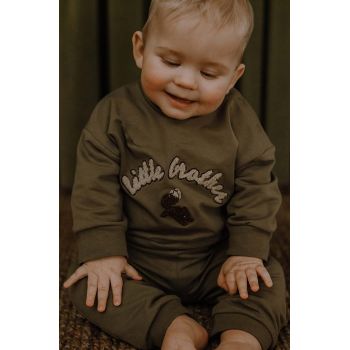 That's mine bluza bebe 005073 Finley Little Brother Sweatshirt culoarea maro, cu imprimeu ieftina
