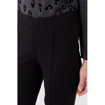 Pantaloni drepti cu talie inalta
