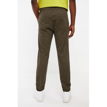 Pantaloni slim fit cu snur