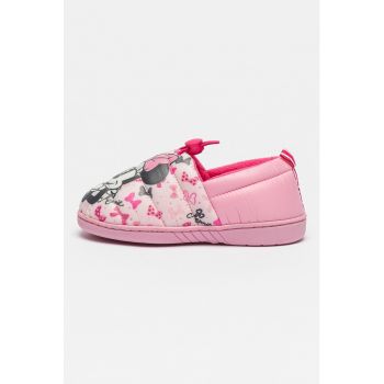 Papuci de casa cu imprimeu Minnie Mouse