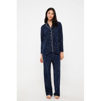 Pijama lejera cu imprimeu cu stele