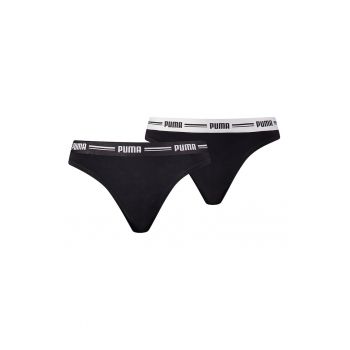 Set de chiloti tanga din amestec de bumbac si modal-2 perechi