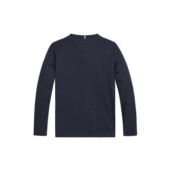 Bluza de bumbac organic cu decolteu la baza gatului