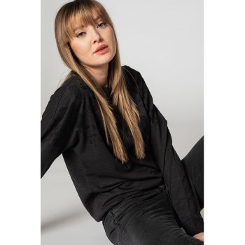 Bluza din amestec de modal cu maneci cazute