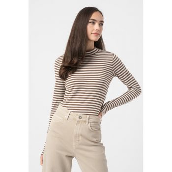 Bluza din bumbac cu model in dungi