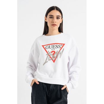 Bluza sport cu logo din strasuri