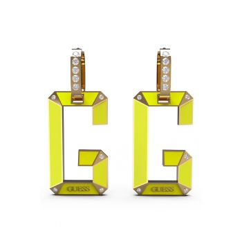 Cercei drop in doua nuante - in forma de logo