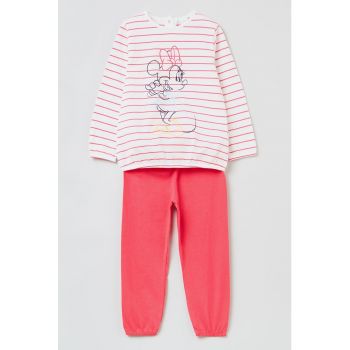 Pijama din bumbac cu Minnie Mouse