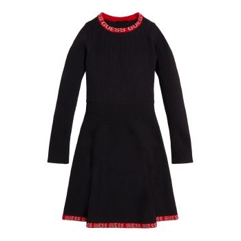 Rochie combi cu margini cu logo contrastant