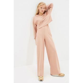 Set de pantaloni din amestec de bumbac si bluza - 2 piese