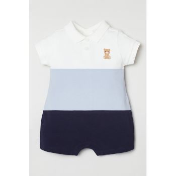 Salopeta scurta polo cu broderie