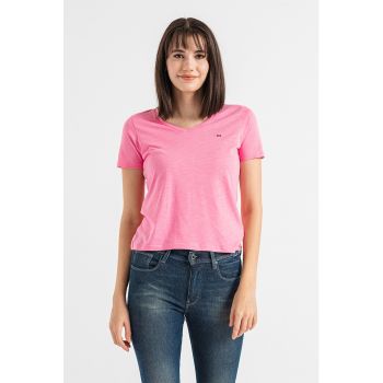 Tricou cu decolteu cache-coeur