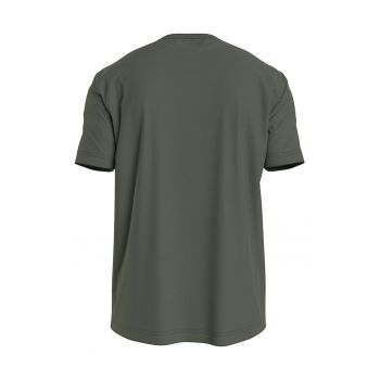 Tricou cu decolteu la baza gatului si imprimeu logo