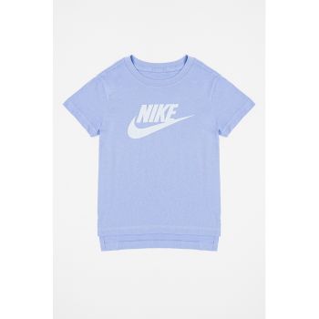 Tricou cu imprimeu logo si terminatie asimetrica Sportswear Futura