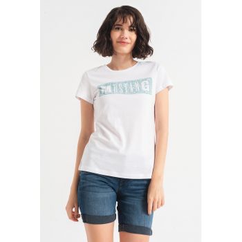 Tricou slim fit cu imprimeu logo Alexia