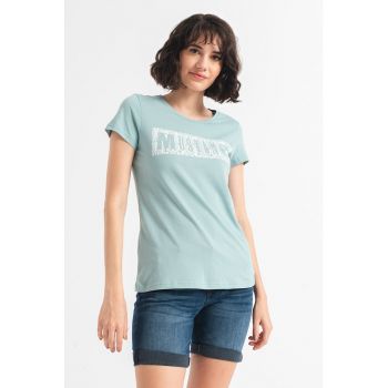 Tricou slim fit cu imprimeu logo Alexia