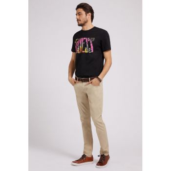 Tricou slim fit cu imprimeu logo