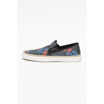 Pantofi sport slip-on cu imprimeu tropical Izomi