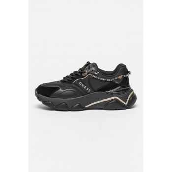 Pantofi sport wedge cu detalii logo