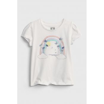 Tricou de bumbac cu imprimeu - Alb