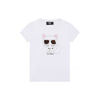 Tricou din amestec de modal cu imprimeu