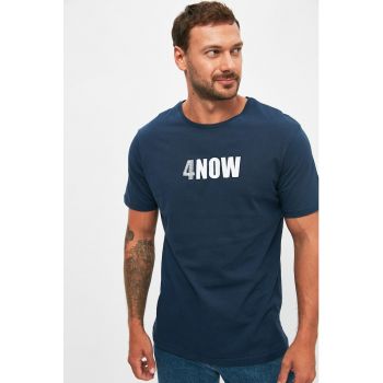 Tricou regular fit cu detaliu cu imprimeu