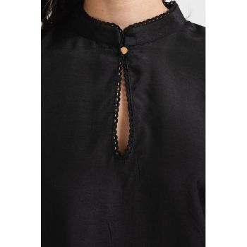Bluza cu aspect de satin si decupaje Tanne