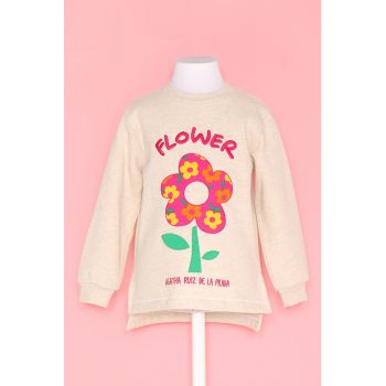 Bluza sport cu model floral la reducere
