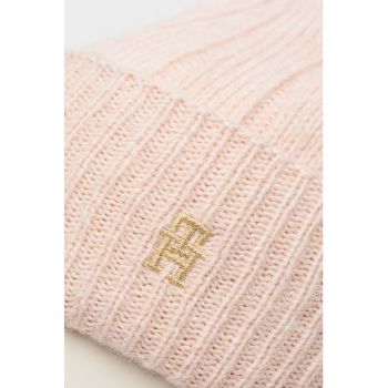 Caciula din amestec de lana cu logo