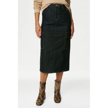 Fusta midi din denim