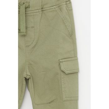 Pantaloni cargo din amestec de bumbac
