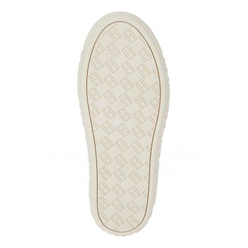 Pantofi sport de piele cu garnituri de blana sintetica