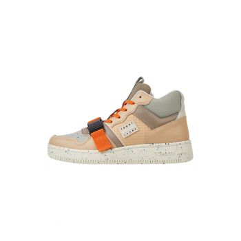 Pantofi sport mid-high de piele cu logo