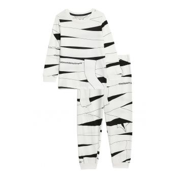 Pijama cu imprimeu si detalii reflectorizante