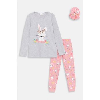 Pijama de bumbac cu imprimeu