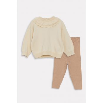Set de bluza sport cu colanti striati