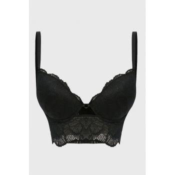 Sutien cu model lung si insertii de dantela