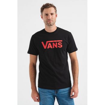 Tricou cu decolteu la baza gatului si logo