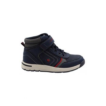 Ghete cu velcro si insertii din denim
