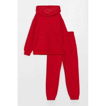 Set de hanorac si pantaloni sport din amestec de bumbac