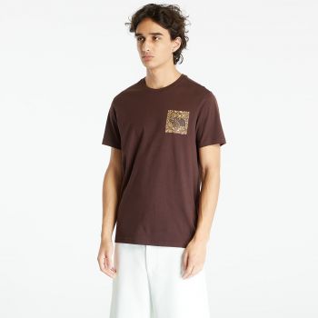 The North Face S/S Fine Tee Coal Brown/ Coal Brown Water Distortion Print la reducere